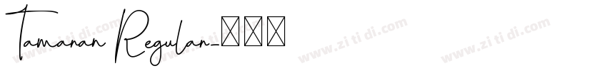 Tamaran Regular字体转换
